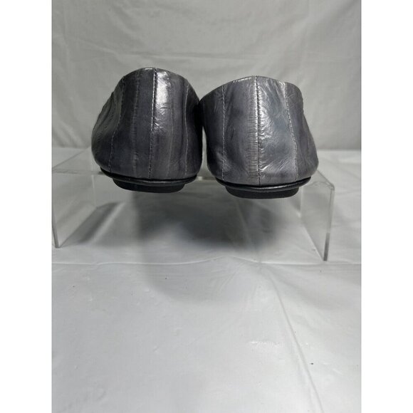 Vince Bogart grey Leather Flat Slide Slip-on $225 Size 8 - Picture 4 of 14
